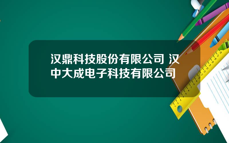 汉鼎科技股份有限公司 汉中大成电子科技有限公司